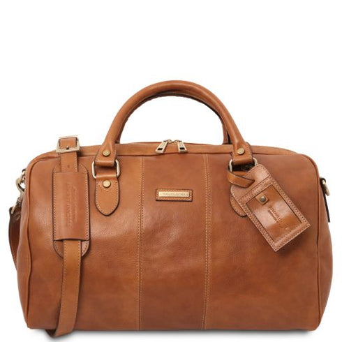 Lisbona - Travel leather duffle bag - Small size
